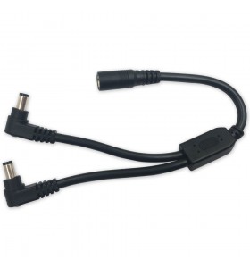 dc5.5*2.5mm female to 2 male right angle cable