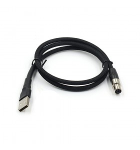 XLR 5pin female  plug to USB2.0  Cable TPU wire add  PP nylon and PETsheath 