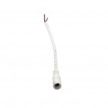 dc5.5*2.1mm female with lock white cable 