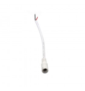 dc5.5*2.1mm female with lock white cable 
