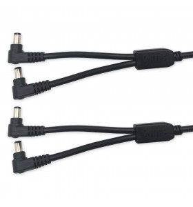 dc5.5*2.5mm female to 2 male right angle cable