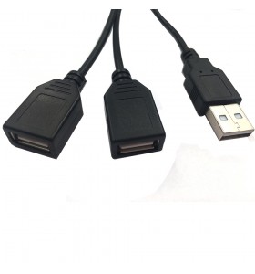 USB 2.0 male to 2 USB female charge cable