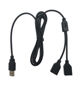 USB 2.0 male to 2 USB female charge cable