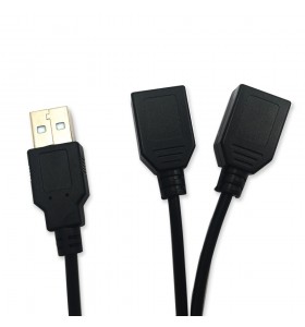 USB 2.0 male to 2 USB female charge cable