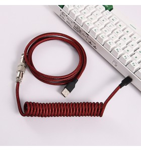 custom usb c coiled keyboard aviator gx16 gx12 xlr yc8 type c coiled cable 