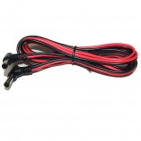 2.1mm Male Right Angle Plug DC Connector Red Black Power Cable