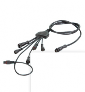 premium IP65/68 splitter DC waterproof connector 2Pin cable black