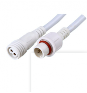 IP67 waterproof M12 female quick-lock type straight 2 pin molded cable connector
