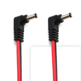 2.1mm Male Right Angle Plug DC Connector Red Black Power Cable