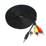 3 RCA to 3 RCA av rca cable for cctv cable 10ft male female aux cable