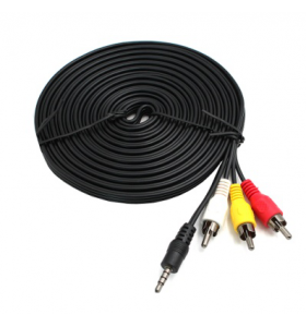 3 RCA to 3 RCA av rca cable for cctv cable 10ft male female aux cable
