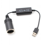 5.5*2.1MM DC Female 5V to 12V Step Up Voltage USB to DC Converter for Car Cigarette Lighter