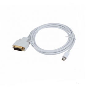 6 Feet White Male to Male Mini DP Display Port to DVI Cable