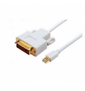 6 Feet White Male to Male Mini DP Display Port to DVI Cable