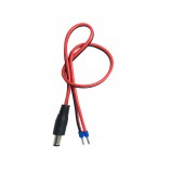 dc 5521male tuning fork to terminal E type wire red black power cable