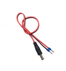 dc 5521male tuning fork to terminal E type wire red black power cable