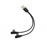 usb to 2 micro right angle cable
