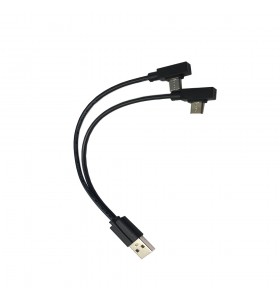 usb to 2 micro right angle cable