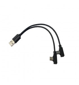 usb to 2 micro right angle cable