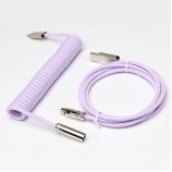 5PIN male Mini XLR to Type-c metal light purple wire and usb metal to 5pin Mini XLR femalelight light purple wire cable set + silver connector