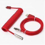 5PIN male Mini XLR to Type-c metal Red wire and usb metal to 5pin Mini XLR female Red wire cable set + silver connector