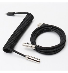 5PIN male Mini XLR to Type-c metal Red wire and usb metal to 5pin Mini XLR female Red wire cable set + silver connector