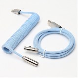 5PIN male Mini XLR to Type-c metal Blue white wire and usb metal to 5pin Mini XLR female Blue white wire cable set + silver connector