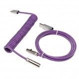 5PIN male Mini XLR to Type-c metal Purple wire and usb metal to 5pin Mini XLR female Purple wire cable set + silver connector