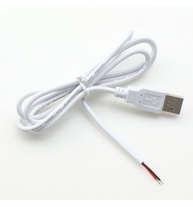 24AWG 2 Pin Power Charging Wires USB A Cable Open End