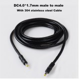 dc 4017 jack connector male Stainless Steel 304 hose cable extension metal dc cable Special for outdoor cameras