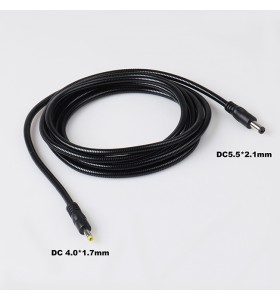 Premium Braided Metal Braided cable Durable Stainless Steel Metal shell Spring Braided dc4.0*1.7 cable