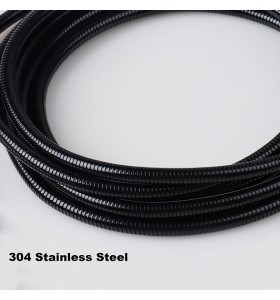 Premium Braided Metal Braided cable Durable Stainless Steel Metal shell Spring Braided dc4.0*1.7 cable