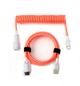 custom coiled double sleeved aviator cable cable with gx16 aviation connector for keyboard coiled keyboard cable