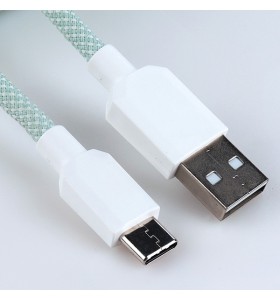 custom c mechanical keyboard cable spring coiled GX16 C cable  light cyan  