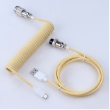  Type c to 5PIN male aviator Mechanical Spiral Keyboard Aviator Connector Cable Coiled Type C Nylon USB Cable