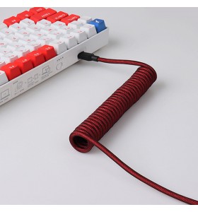 type c spring spiral usb cable mechanical keyboard coiled cable coiled type c usb mechanical cable