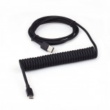 type c spring spiral usb cable mechanical keyboard coiled cable coiled type c usb mechanical cable