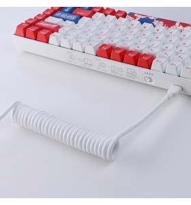 type c spring spiral usb cable mechanical keyboard coiled cable coiled type c usb mechanical cable