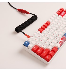 Aviator connector with color keyboard coil cable custom keyboard cable with gx16 usb to usb-c coil