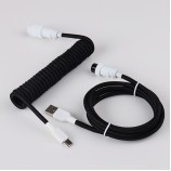 Aviator connector with color keyboard coil cable custom keyboard cable with gx16 usb to usb-c coil